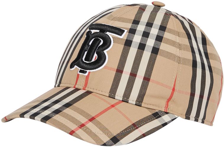 Vintage Check Baseball Cap - Brown