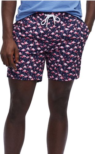 Flamingo Print Swim Trunks