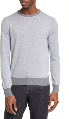 Canali Classic Fit Dot Pattern Cotton Crewneck Sweater at Nordstrom Rack