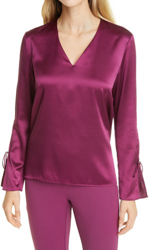 Ialore Tie Cuff Silk Blouse