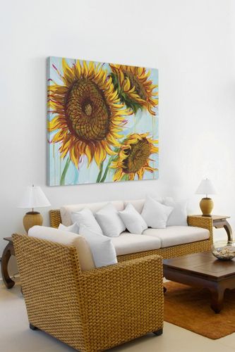 Marmont Hill Inc. Sunflower Love I Painting Print on Wrapped Canvas - 32" x 32" at Nordstrom Rack