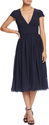 Corey Chiffon Fit & Flare Cocktail Dress