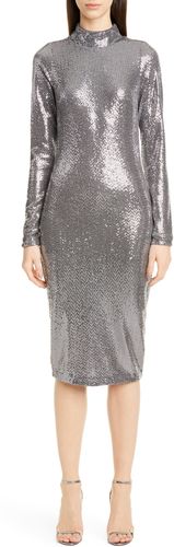 Long Sleeve Sequin Cocktail Dress
