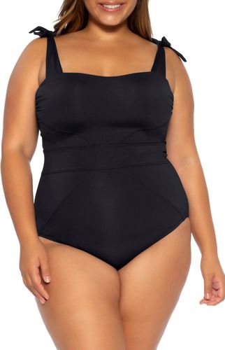Plus Size Women's Becca Etc. Color Code Tie Strap One-Piece Swimsuit