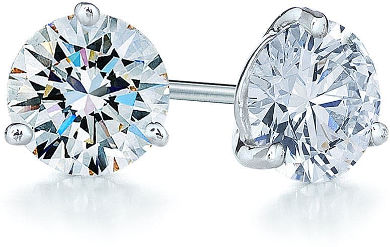 0.75Ct Tw Diamond & Platinum Stud Earrings