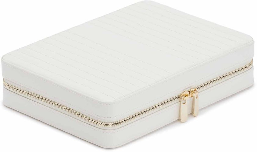 Large Maria Zip Jewelry Case - White