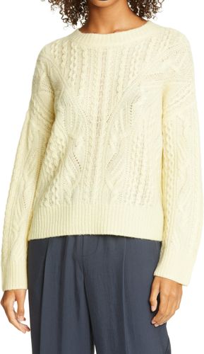Vince Open Cable Knit Wool & Cashmere Blend Sweater at Nordstrom Rack