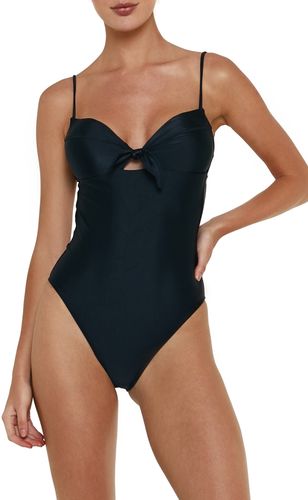 Solid Knot One-Piece Swimsuit