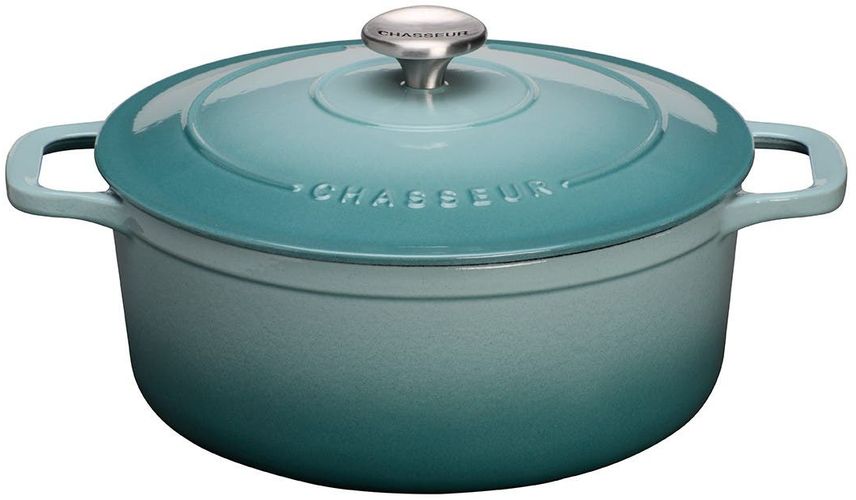 French Home Chasseur French 6.25- Quart Enameled Cast Iron Round Dutch Oven - Quartz Blue at Nordstrom Rack