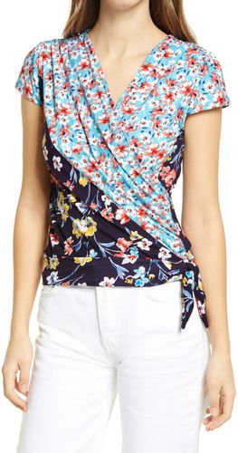 Border Side Tie Wrap Top