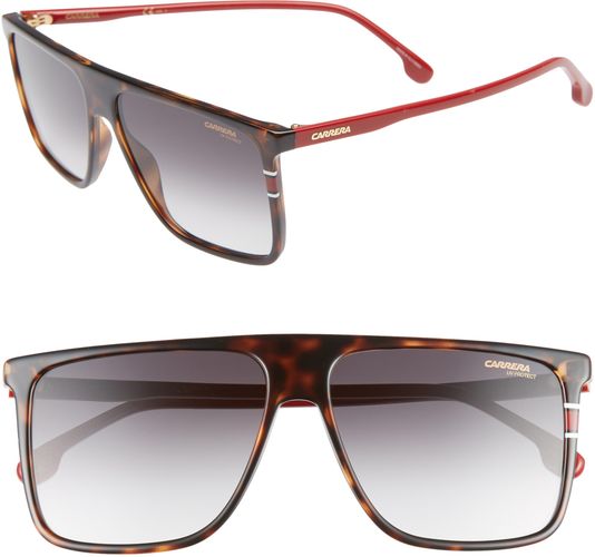145mm Flat Top Sunglasses - Havana/ Red