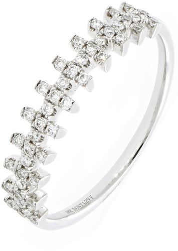 Bony Levy 18K White Gold Prong Set Diamond Multi Bar Stackable Band Ring - 0.22 ctw at Nordstrom Rack