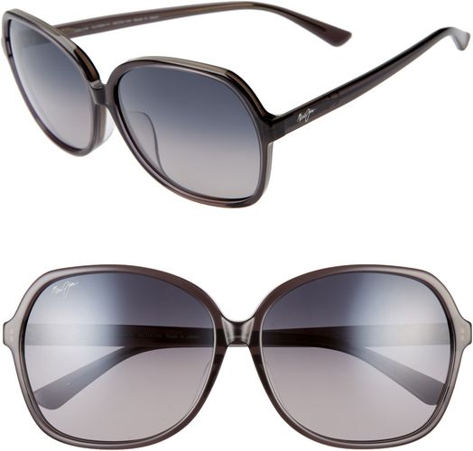 Taro 59mm Polarizedplus2 Round Sunglasses - Translucent Grey/ Neutral Grey