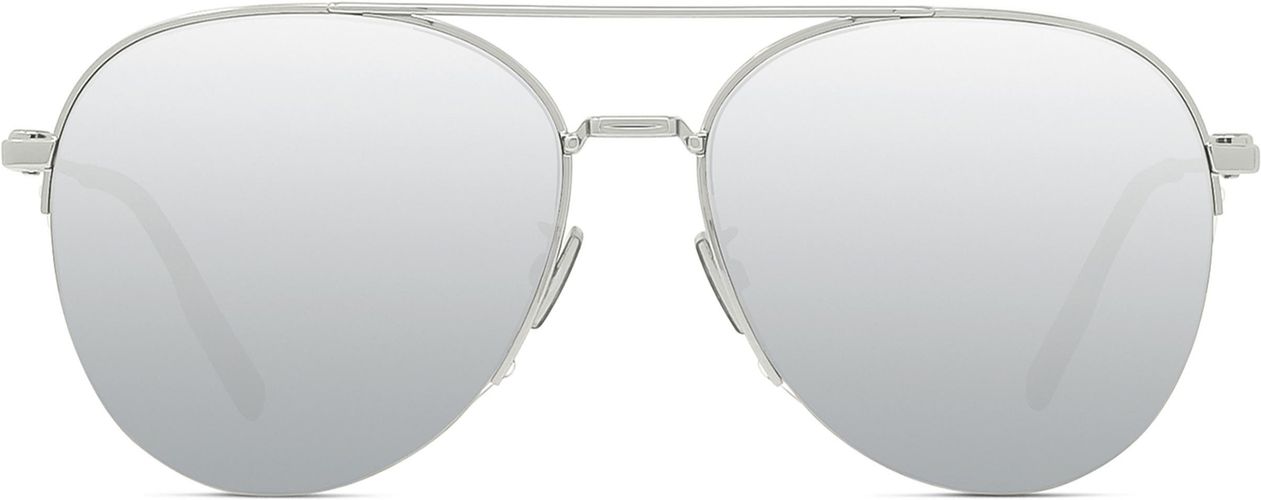 Dior180 59mm Aviator Sunglasses - Shiny Palladium / Smoke Mirror