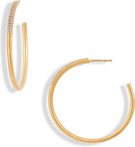 Signature Pave Hoop Earrings