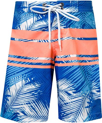 Toddler Boy's Snapper Rock Tropical Neon Stripe Board Shorts