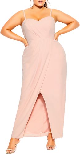 Plus Size Women's City Chic Drape Sleeveless Maxi Dress