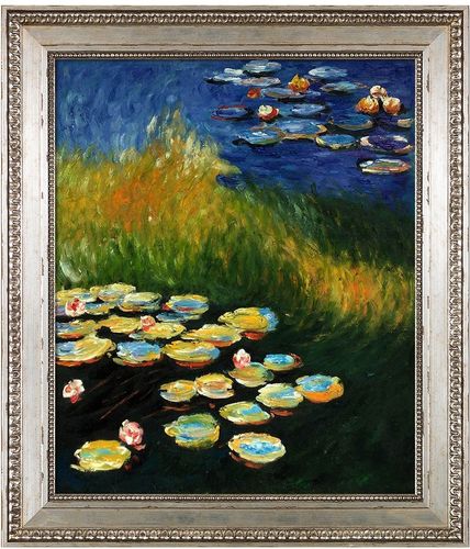 Overstock Art Water Lilies with Versailles Silver King Frame, 26" x 30" at Nordstrom Rack