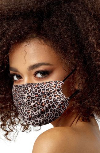 Leopard Print Satin Adult Face Mask