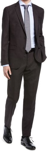 Novan/ben Slim Fit Textured Wool Suit