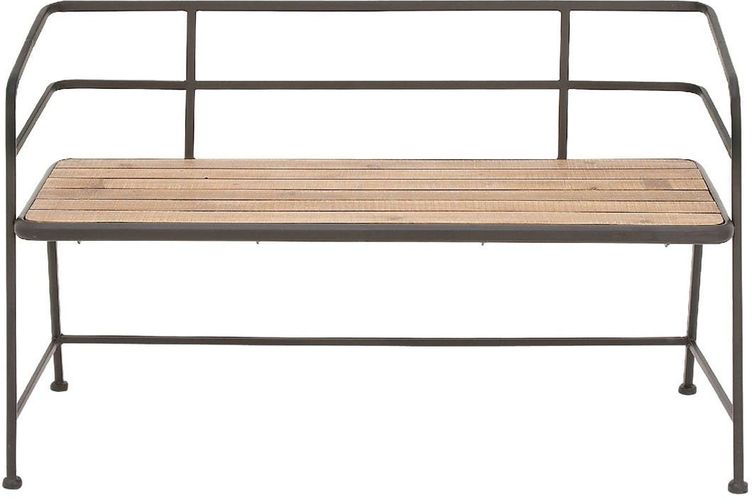 Willow Row Black/Brown Industrial Cozy Bench at Nordstrom Rack