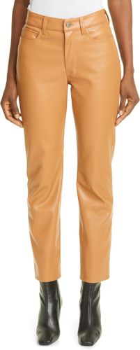 Faux Leather Straight Leg Pants