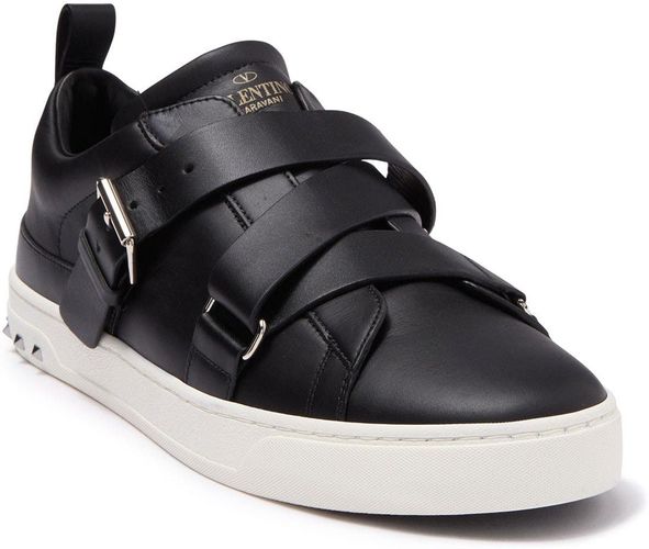 Valentino Buckle Strap Leather Sneaker at Nordstrom Rack