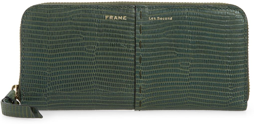Les Second Embossed Continental Wallet - Green