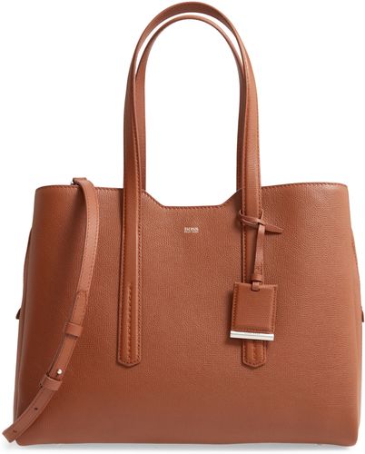 Taylor Leather Business Tote - Brown
