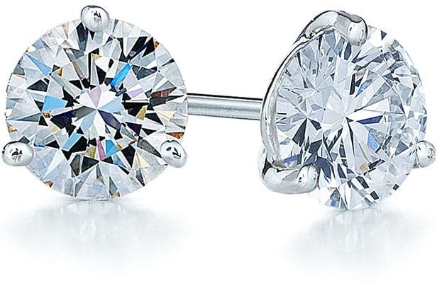 0.50Ct Tw Diamond & Platinum Stud Earrings