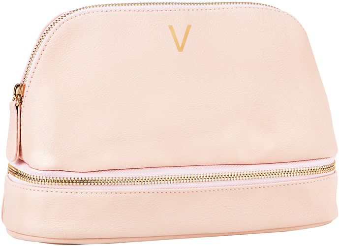 Monogram Vegan Leather Cosmetics Case Pink V