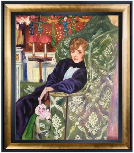 Overstock Art Yvonne Printemps in an Armchair Framed Oil Reproduction of an Original Painting by Edouard Vuillard at Nordstrom R