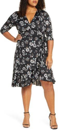 Plus Size Women's Kiyonna Flirty Flounce Wrap Dress