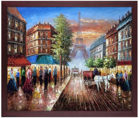 Overstock Art Au Revoir To the Light of Paris II - Framed Oil Reproduction of an Original Painting by Unknown Artists at Nordstr