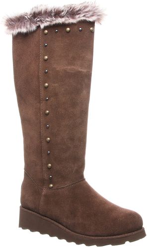 BEARPAW Dorothy Stud Faux Fur Suede Tall Boot at Nordstrom Rack