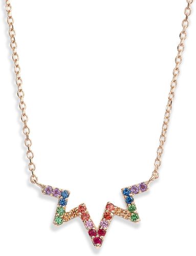 Rainbow Zigzag Pendant Necklace