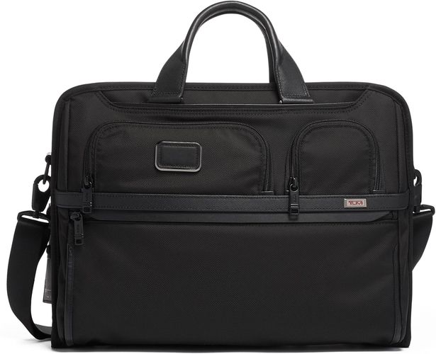 Alpha 3 Compact Large 15-Inch Laptop Briefcase - Black