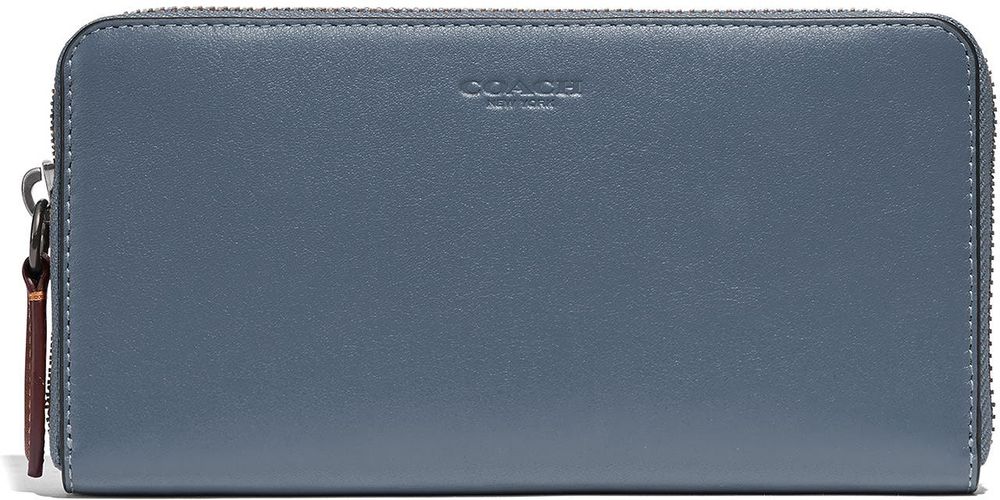 Colorblock Leather Continental Wallet - Blue