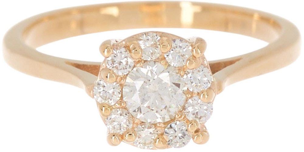 Effy 14K Yellow Gold Pave Diamond Cluster Ring - Size 7 - 0.51 ctw at Nordstrom Rack