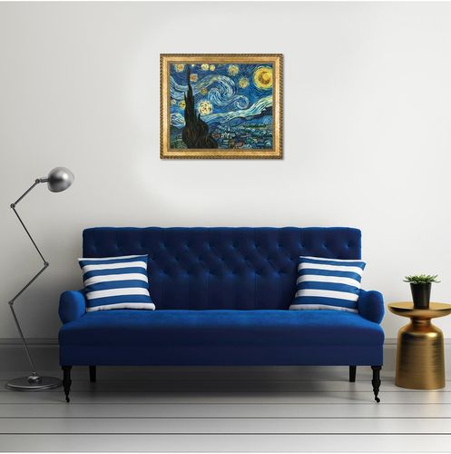 Overstock Art Starry Night (Luxury Line) Framed Oil Reproduction of an Original Painting by Vincent Van Gogh at Nordstrom Rack