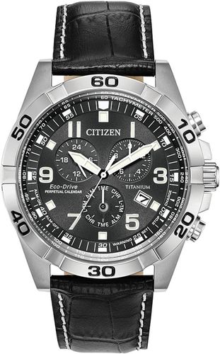 Citizen Men's Standard Leather Eco-Drive Watch, 43mm at Nordstrom Rack