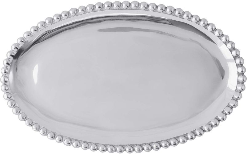 Pearled Trim Oval Platter