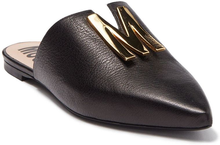 MOSCHINO Pointed Toe Leather Mule at Nordstrom Rack