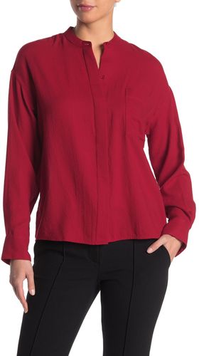 Vince Band Collar Button Down Blouse at Nordstrom Rack