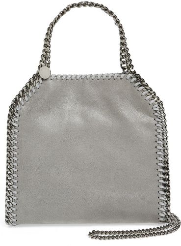 'Mini Falabella - Shaggy Deer' Faux Leather Tote - Grey