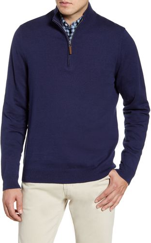 Big & Tall Nordstrom Half Zip Cotton & Cashmere Pullover