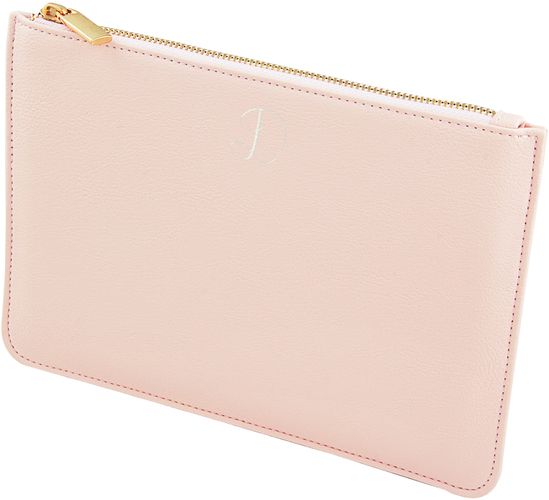 Personalized Vegan Leather Pouch - Pink