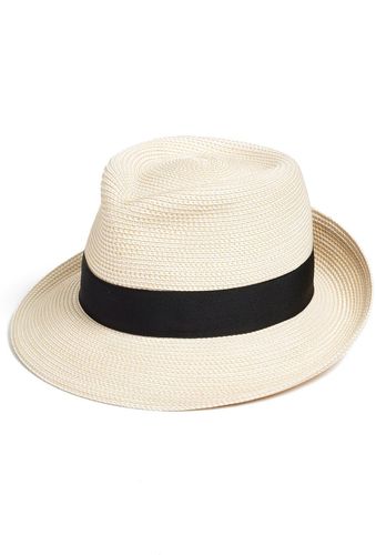 Classic Squishee Packable Fedora Sun Hat - Ivory