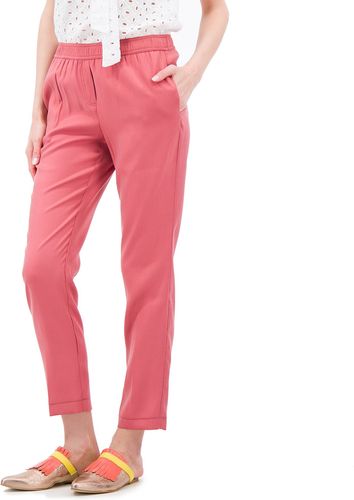 Pantaloni jogger in tessuto cangiante con elastico