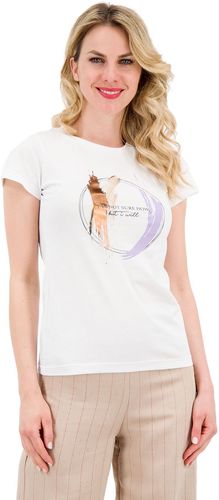 T-shirt 100% cotone con stampa e scollo tondo